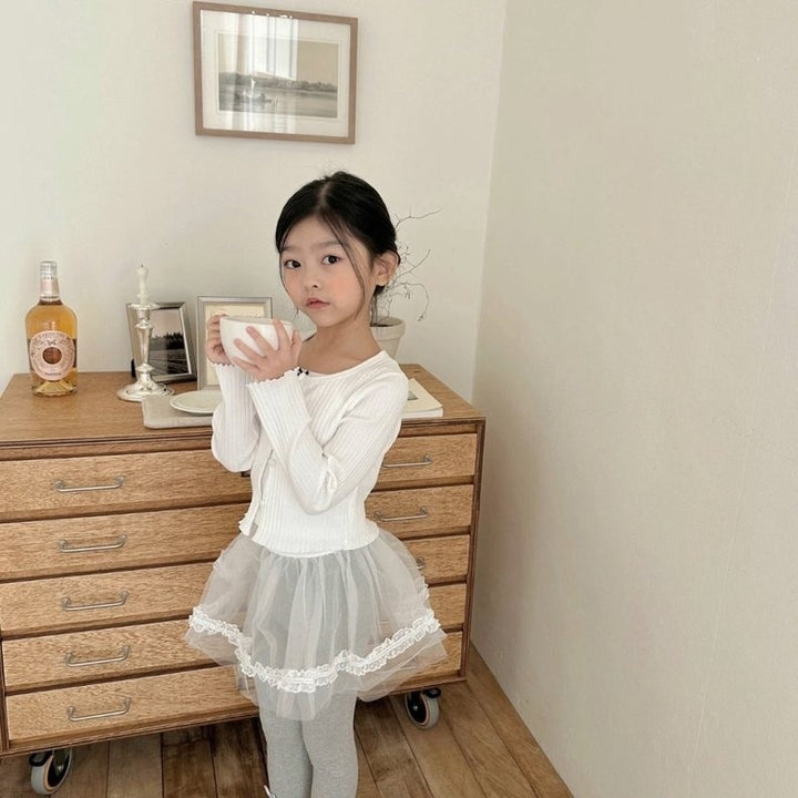 【73-120】リブメロウショートカーディガン