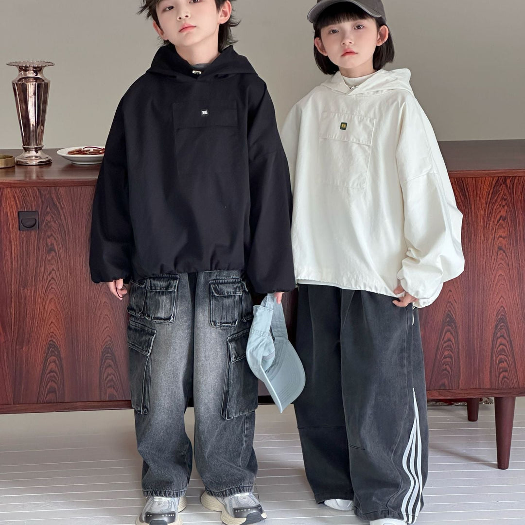 【90-150】ラインデザインルーズワイドデニム