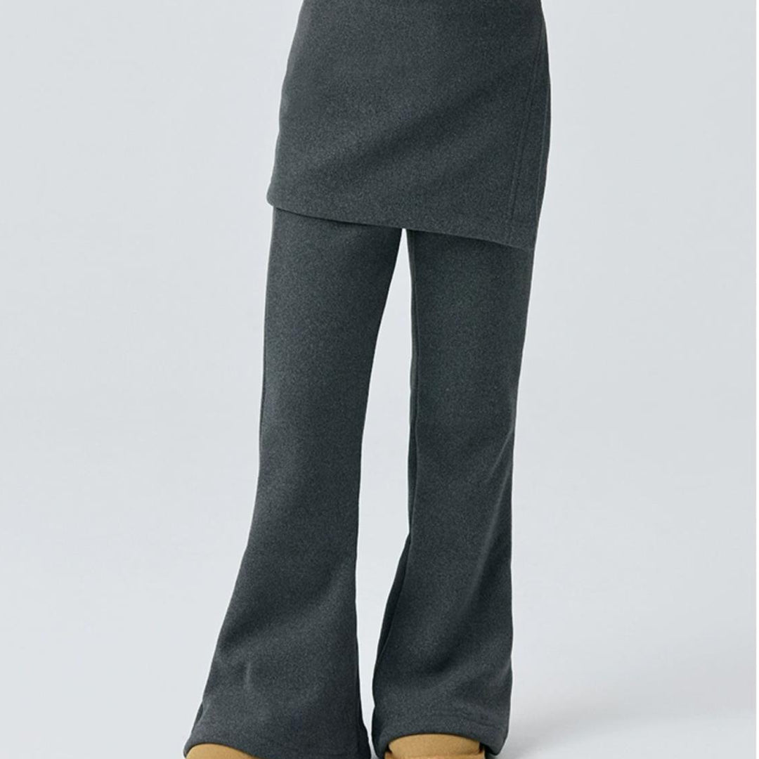 【110-150】レイヤード風フレアパンツ