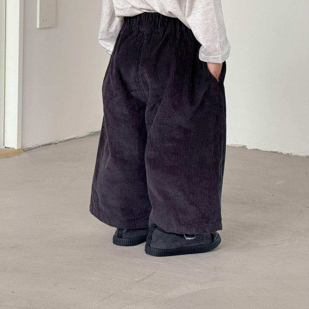 【80-150】コーデュロイワイドパンツ