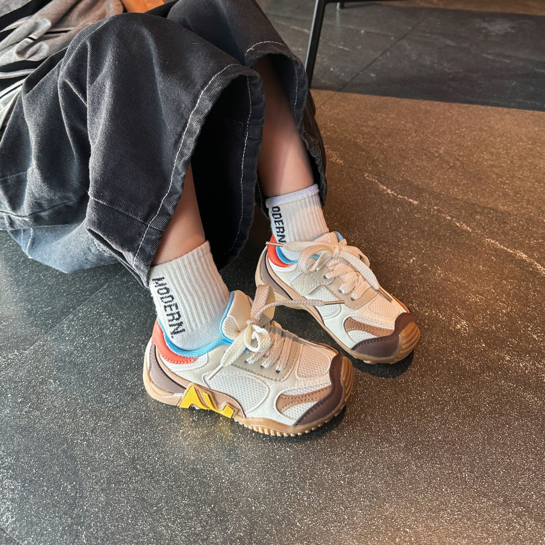 【16.0-22.0】クールデザインメッシュスニーカー