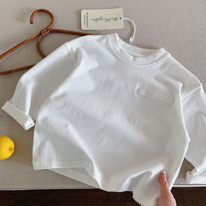 【90-150】バックエンボスロゴ長袖Tシャツ
