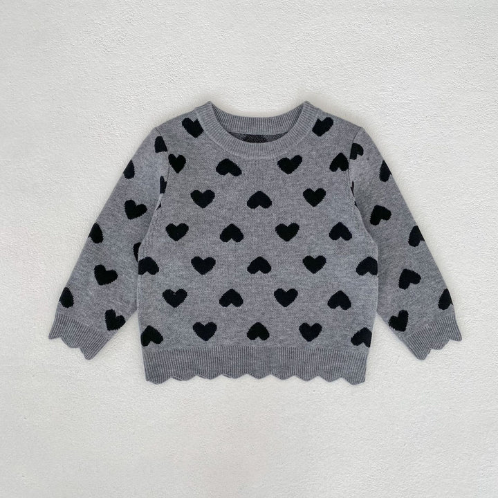 【73-130】スカラップデザインハート柄セットアップ