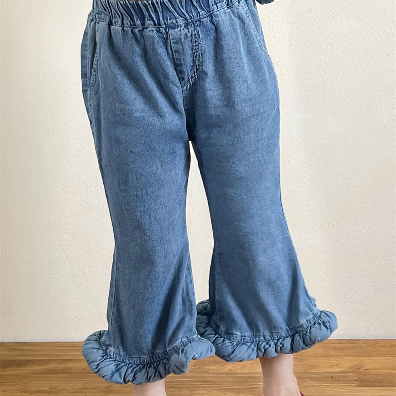 【90-140】ヘムデザインホルターネック×パンツセット