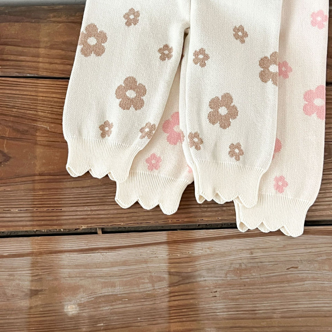 【73-100】スカラップヘム花柄セットアップ