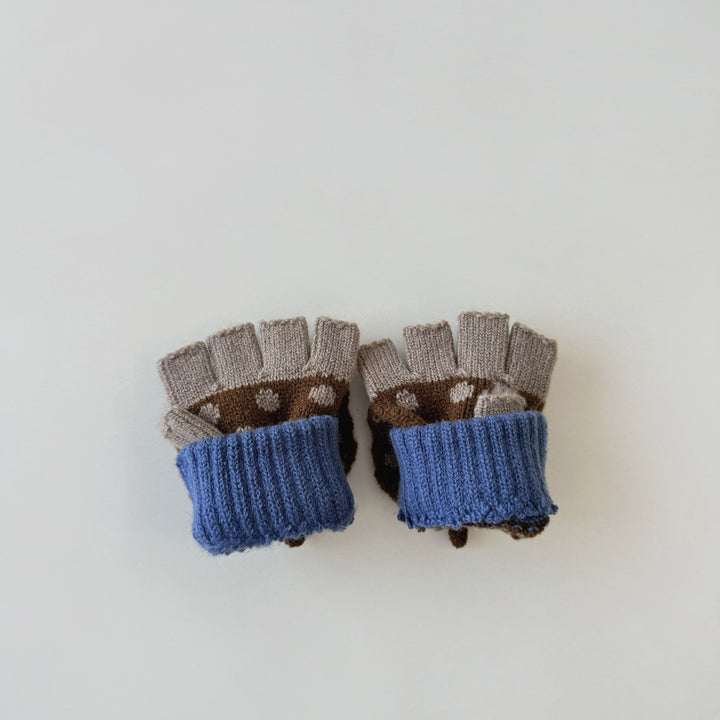 【3Y-8Y】パターンプリント指出しニットグローブ