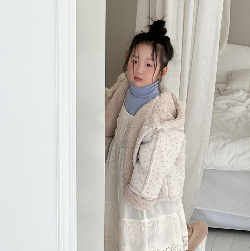 【90-140】フード付きリバーシブルショートコート