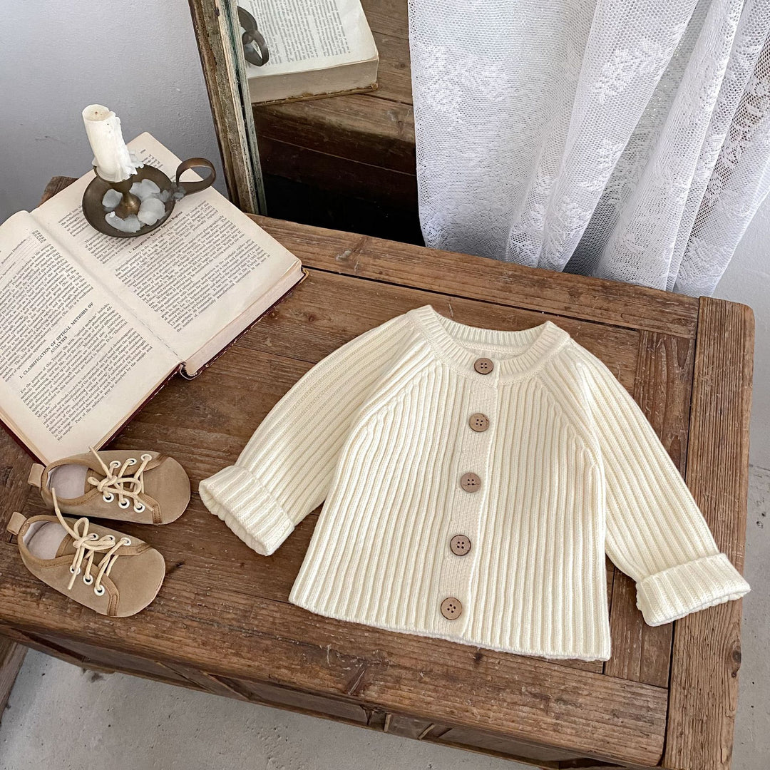 【73-90】シンプルリブカーディガン