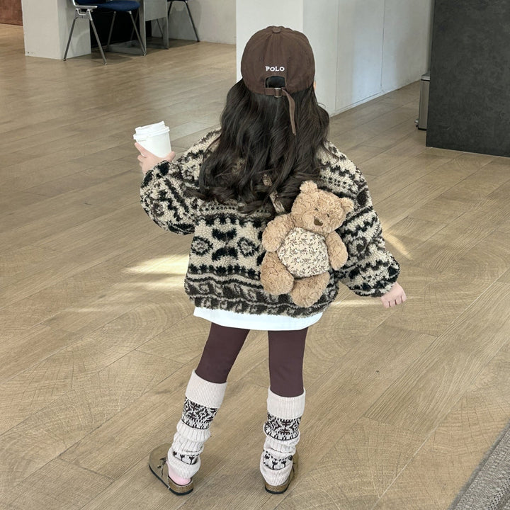 【90-140】パターンプリントボアジャケット