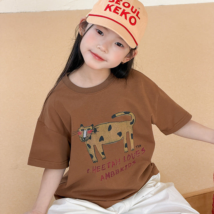 【100-150】アニマルデザインTシャツ