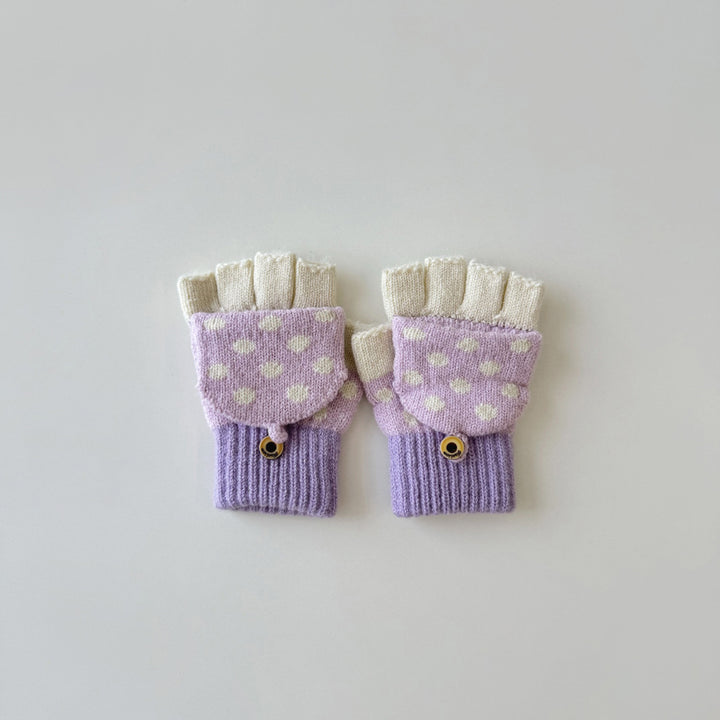 【3Y-8Y】パターンプリント指出しニットグローブ