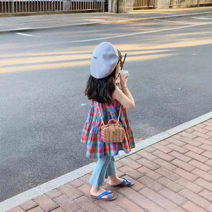 【80-140】9分丈フレアパンツ