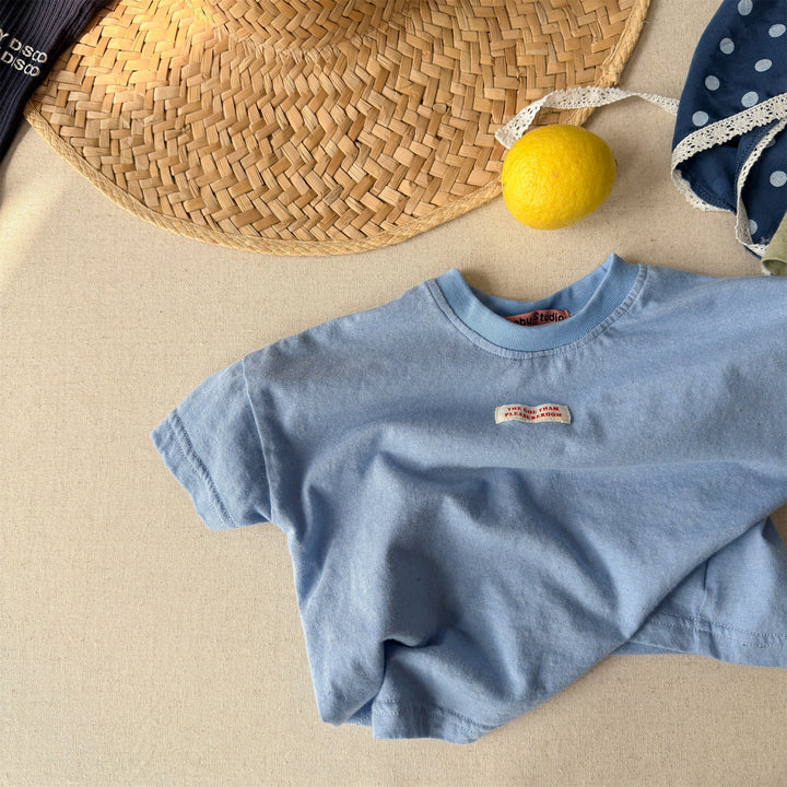 【80-130】ワンポイントシンプルTシャツ