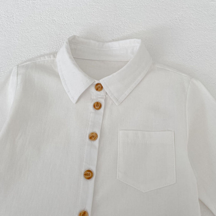 【73-110】シンプル長袖シャツ
