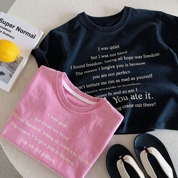 【90-140】ロゴデザインTシャツ