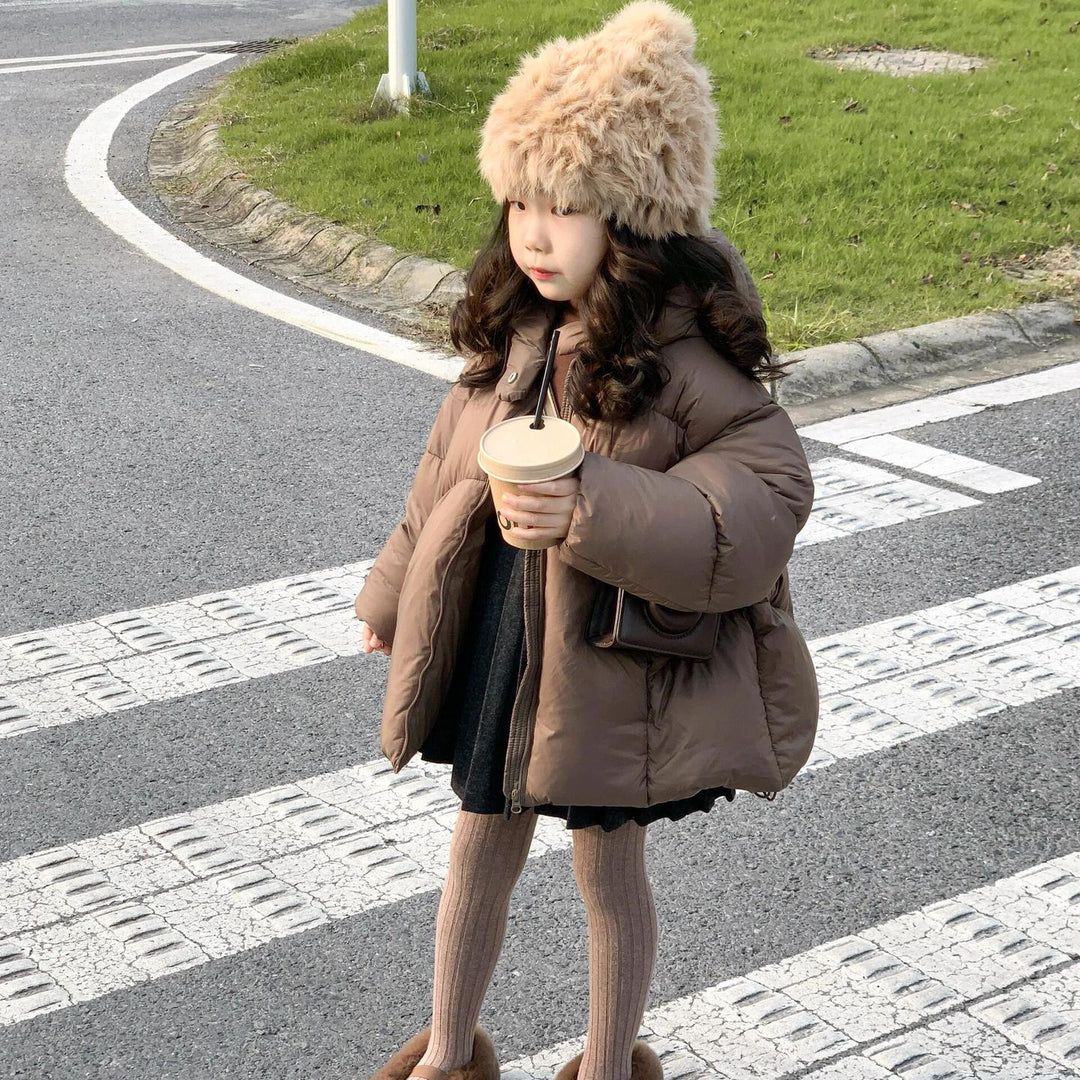 【90-140】シンプル中綿フーディージャケット