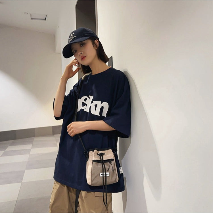 【MOM・DAD】ドローストリングショルダーバッグ
