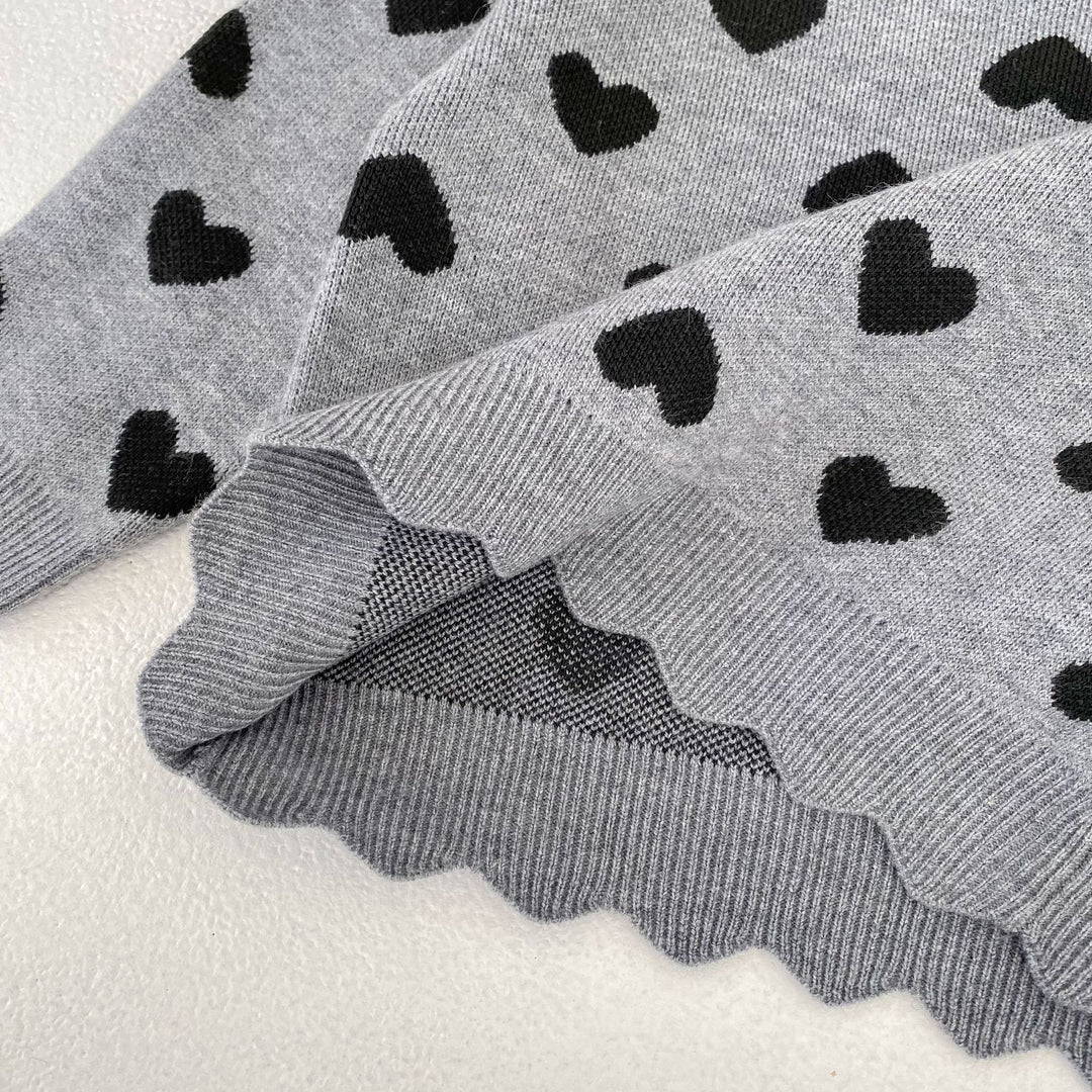 【73-130】スカラップデザインハート柄セットアップ