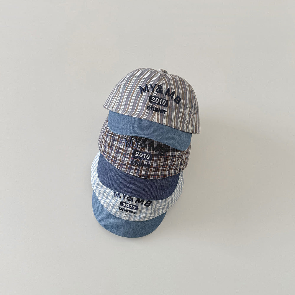 【46-49cm】ロゴデザイン総柄ベビーキャップ