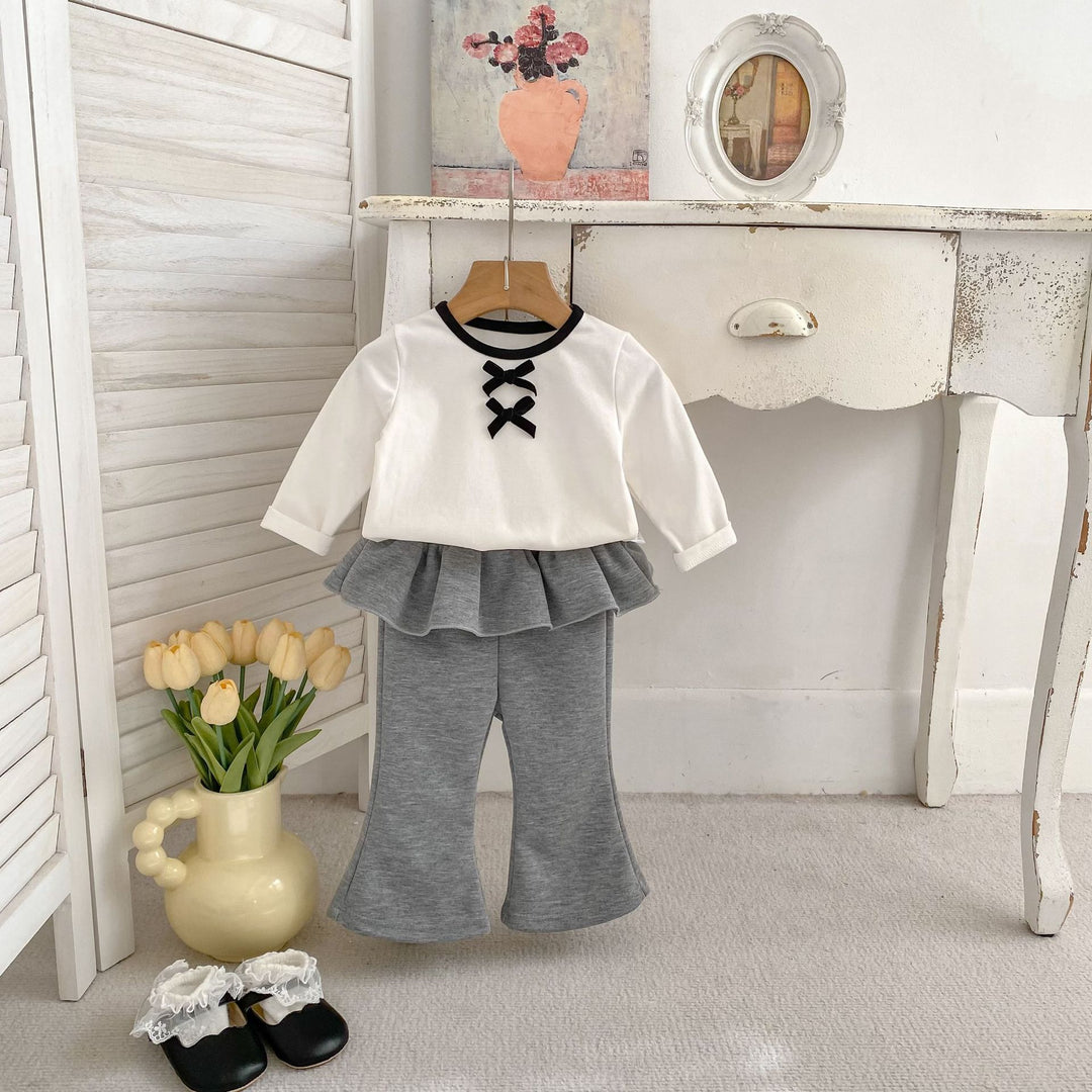 【73-120】ウエストフリルフレアパンツ