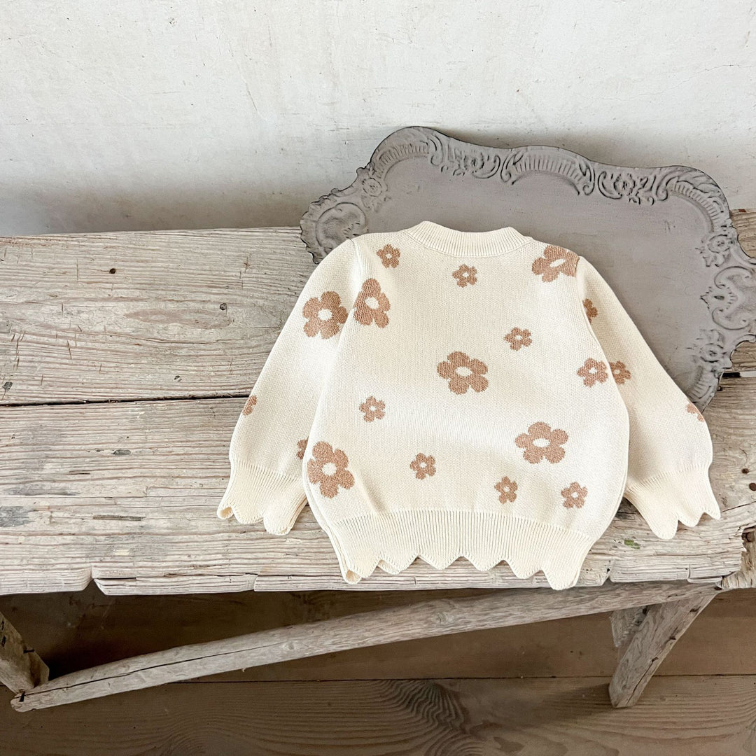 【73-100】スカラップヘム花柄セットアップ