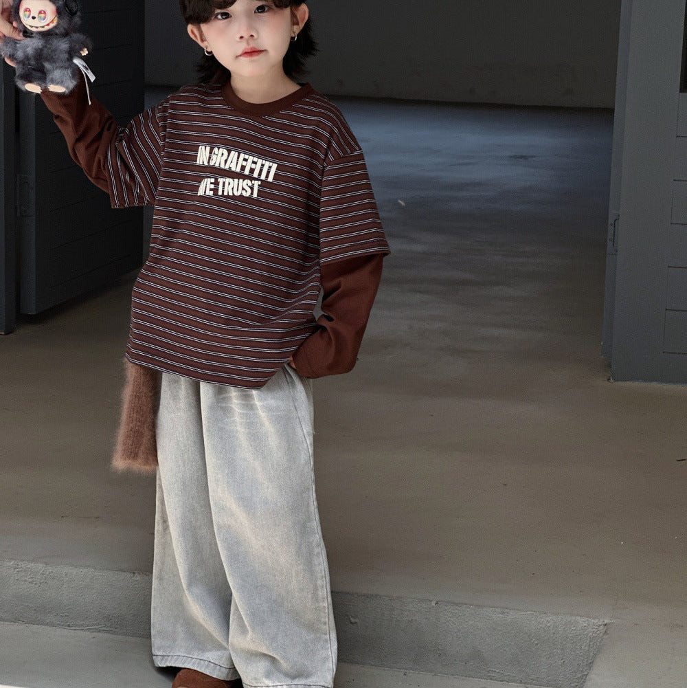 【90-150】ルーズワイドデニム