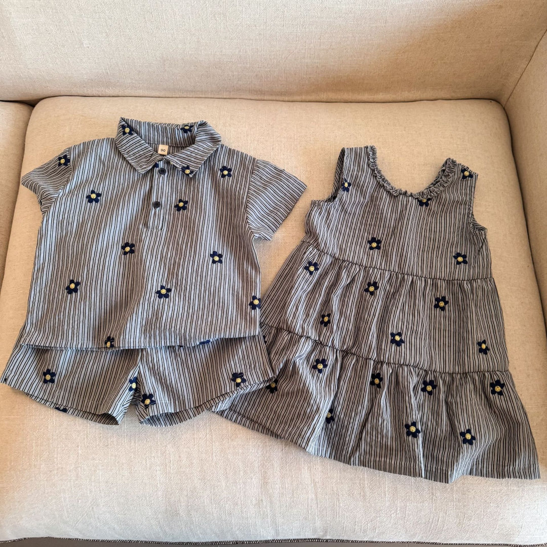 【80-150】花柄刺繍デザインセットアップ