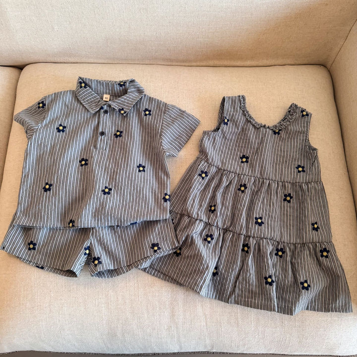 【80-150】花柄刺繍デザインセットアップ