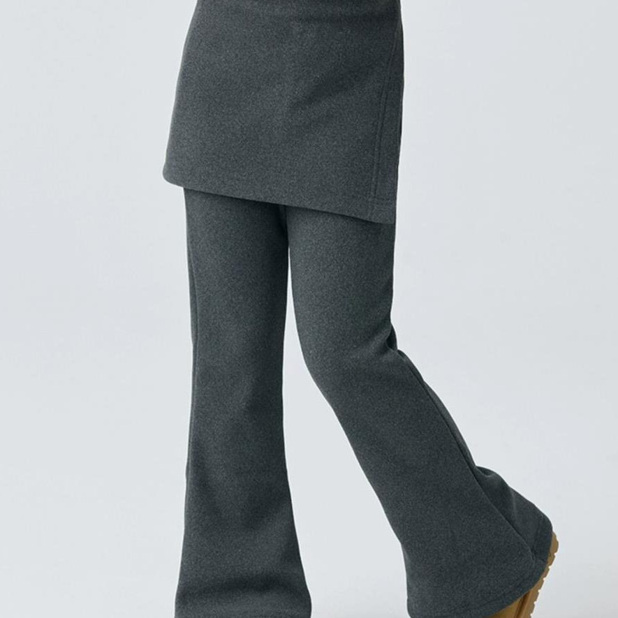 【110-150】レイヤード風フレアパンツ