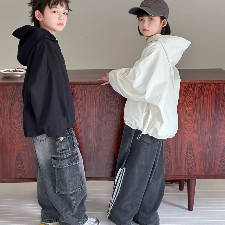 【90-150】ラインデザインルーズワイドデニム