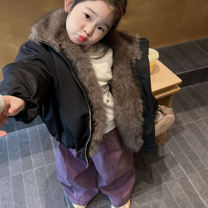 【90-140】あったかワイドパンツ