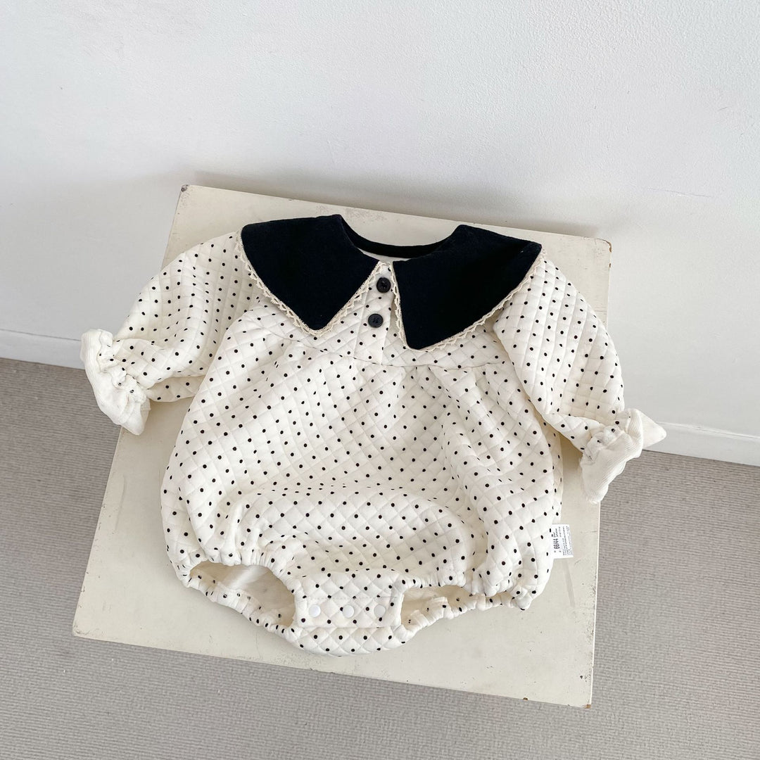 【73-100】襟付きパターンプリントロンパース