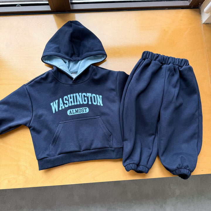 【80-150】WASHINGTONバイカラーフーディーセットアップ