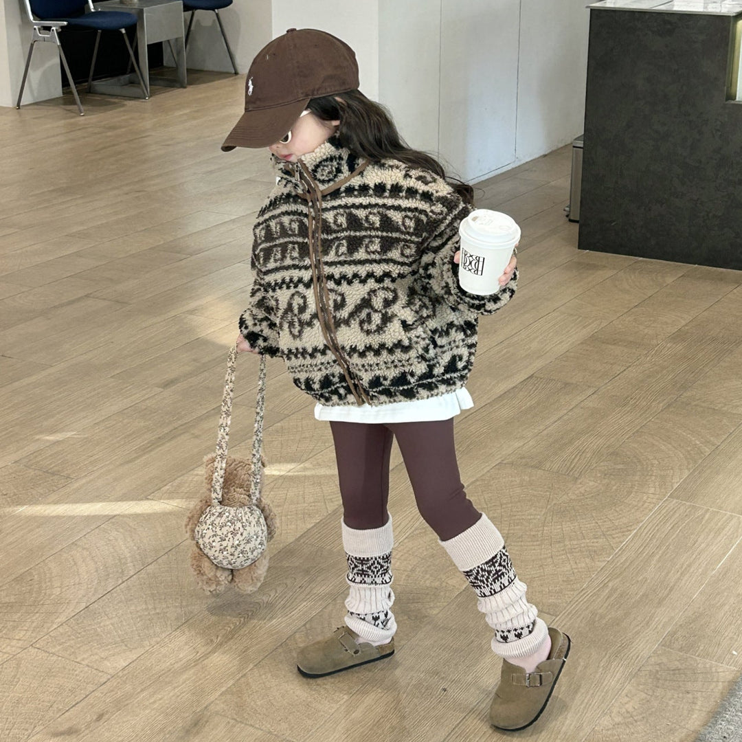 【90-140】パターンプリントボアジャケット