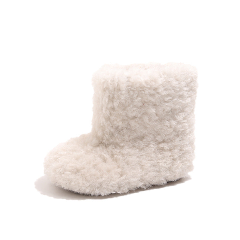 【13.5-21.0】ふわもこショートブーツ