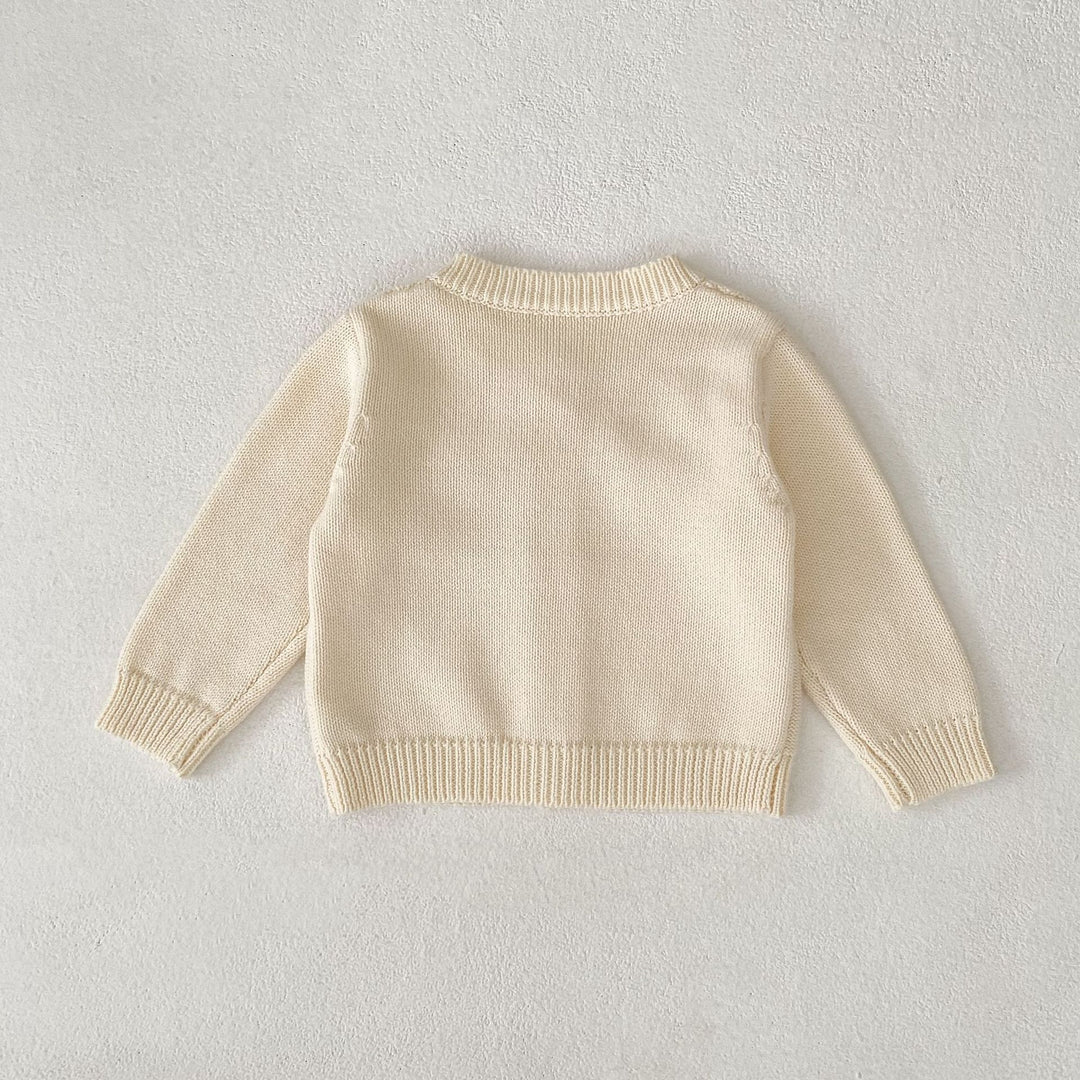 【73-100】ポンポンデザインカーディガン