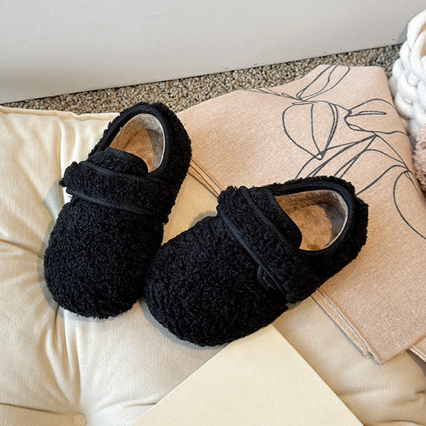 【13.5-21.0】ワンベルトボアシューズ