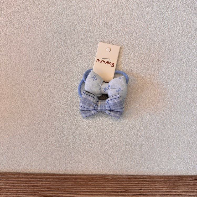 パターンプリントリボンヘアゴム