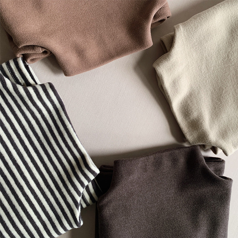 【80-130】モックネックシンプルトップス