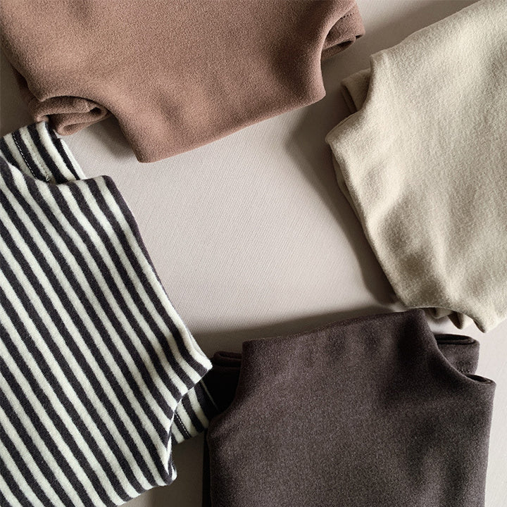 【80-130】モックネックシンプルトップス