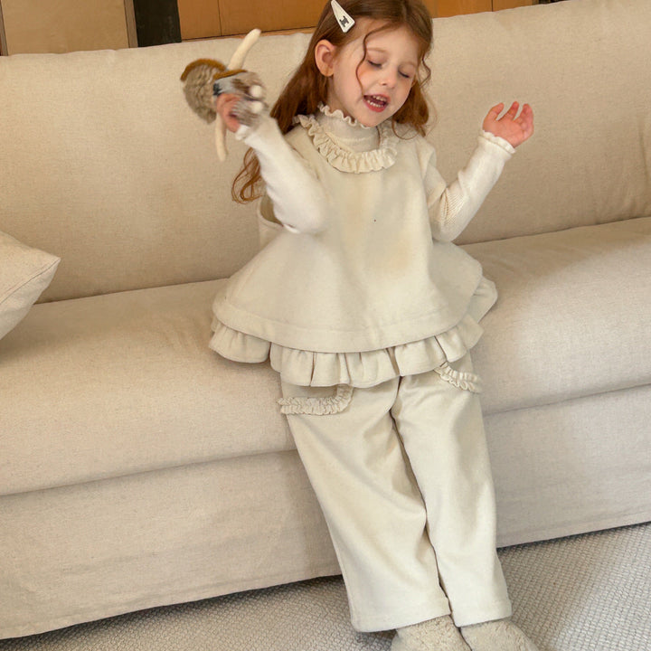 【90-150】ハイネックメロウデザインニット