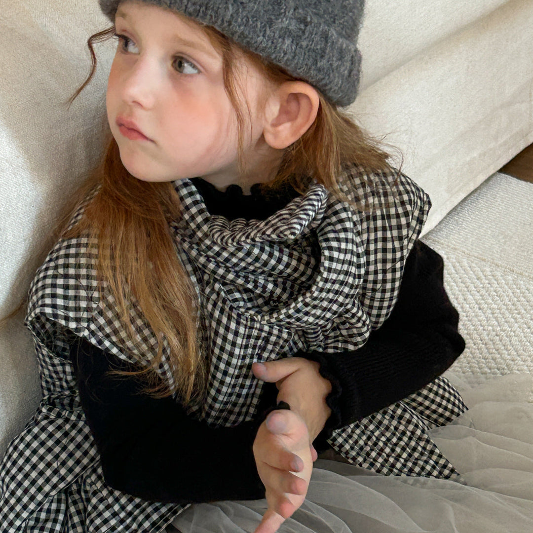 【90-150】ハイネックメロウデザインニット