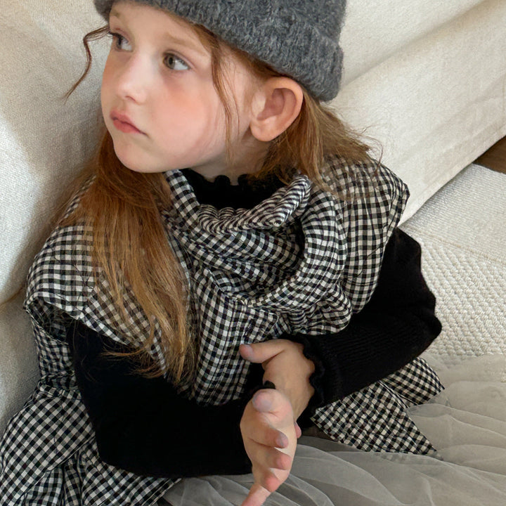 【90-150】ハイネックメロウデザインニット