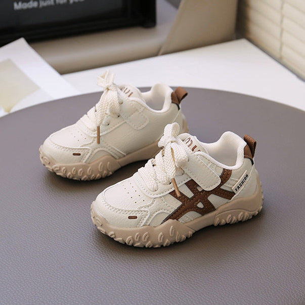 【13.5-18.5】ラインデザインカジュアルスニーカー