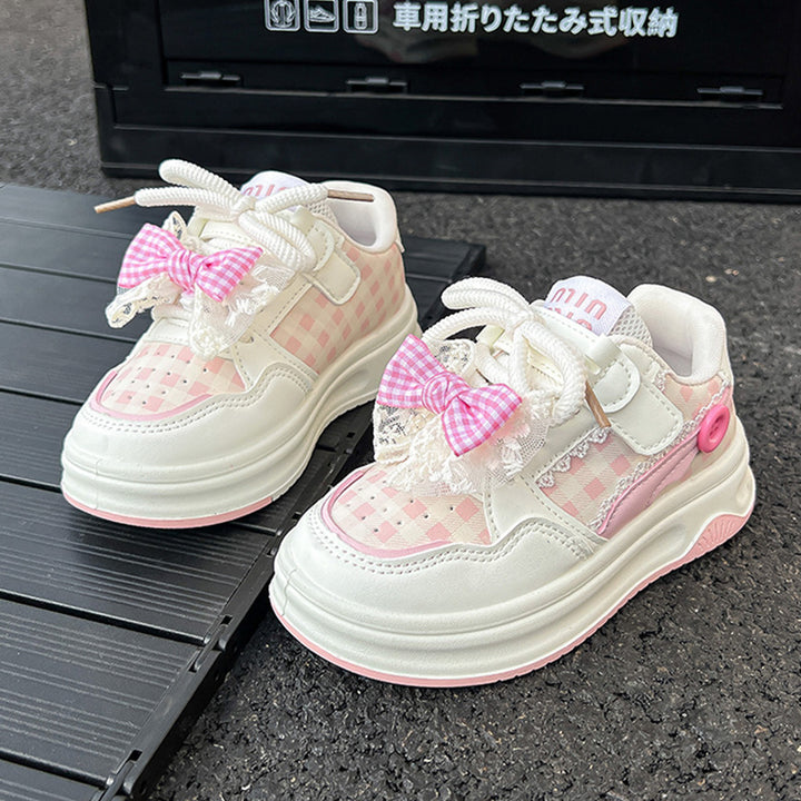 【17.0-22.0】トリプルリボンデザインスニーカー