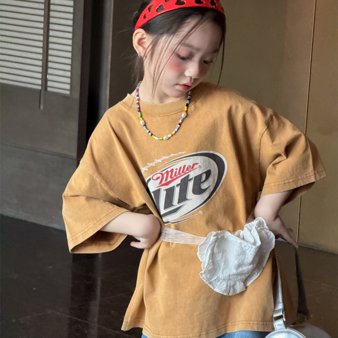 【90-150】オーバーサイズカジュアルTシャツ