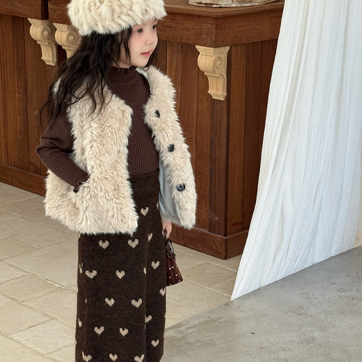 【90-150】パフスリーブハイネックセーター