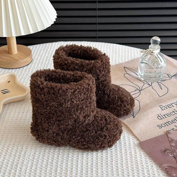 【13.5-21.0】ふわもこショートブーツ