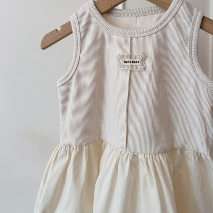 【90-150】ウエスト切替ノースリワンピース