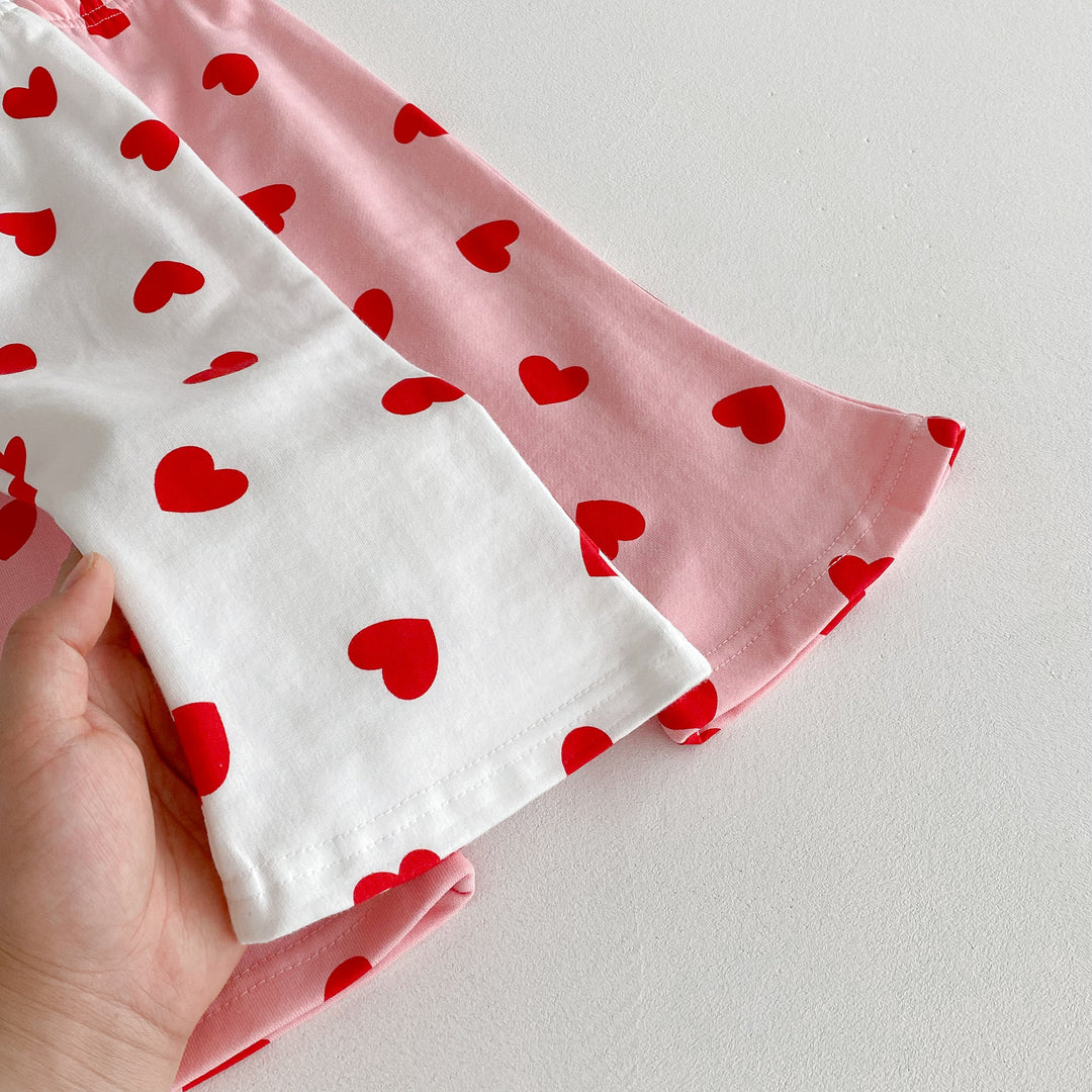 【80-130】ハート柄スウェットセットアップ